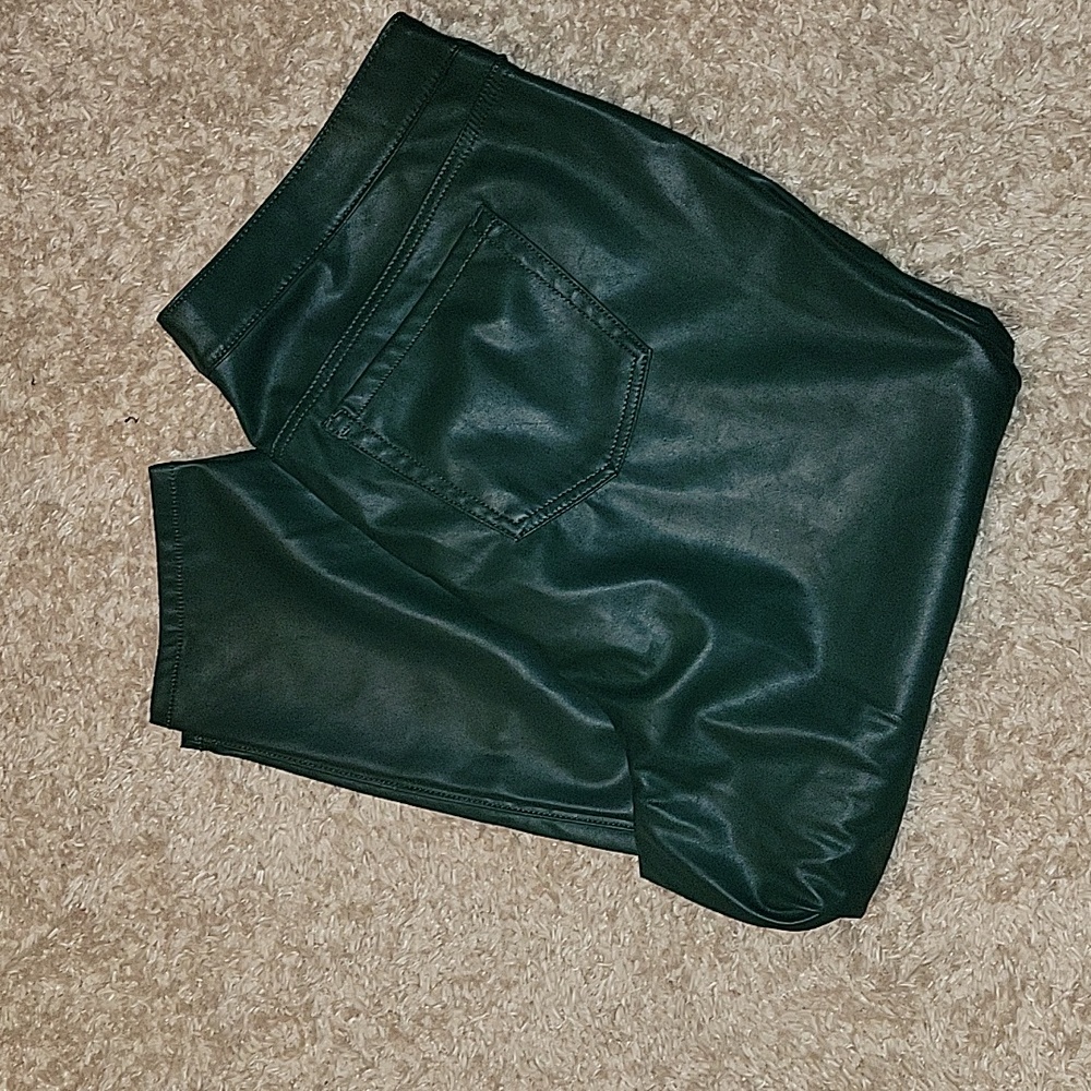 Torrid faux leather pants size 24 green